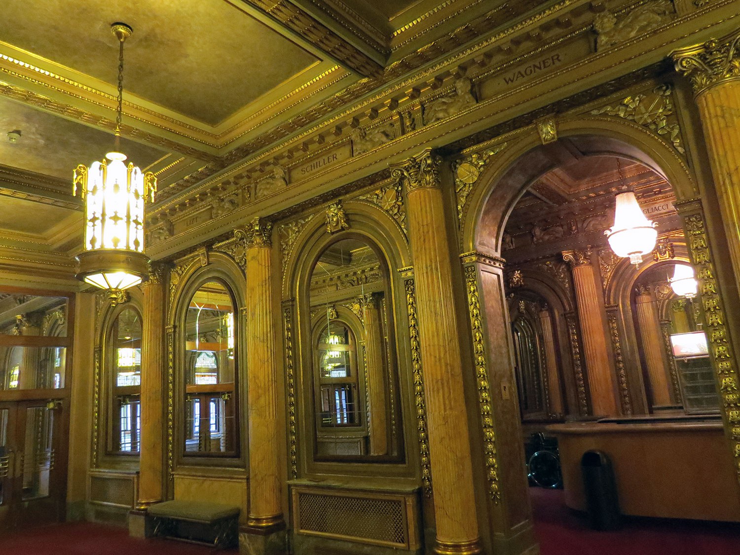 The Davies Takacs Lobby greets visitors to this resplendent theatre centre