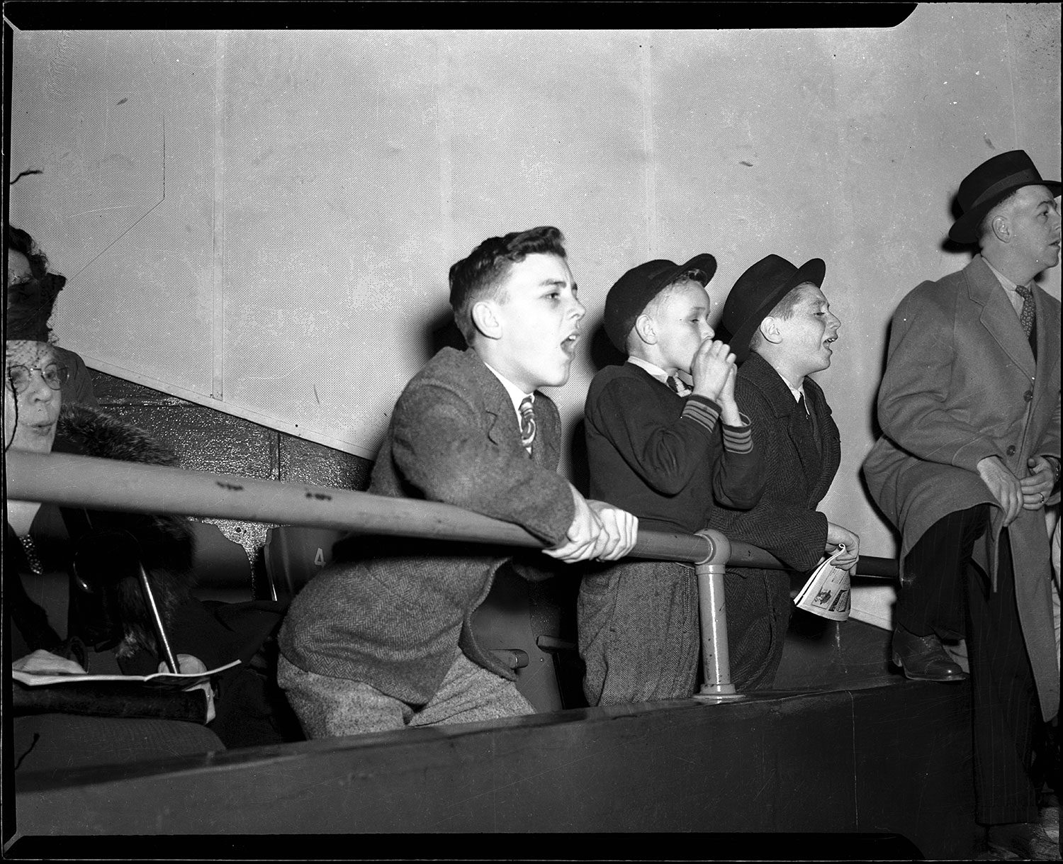 Spectators at Maple Leaf Gardens, 1940s