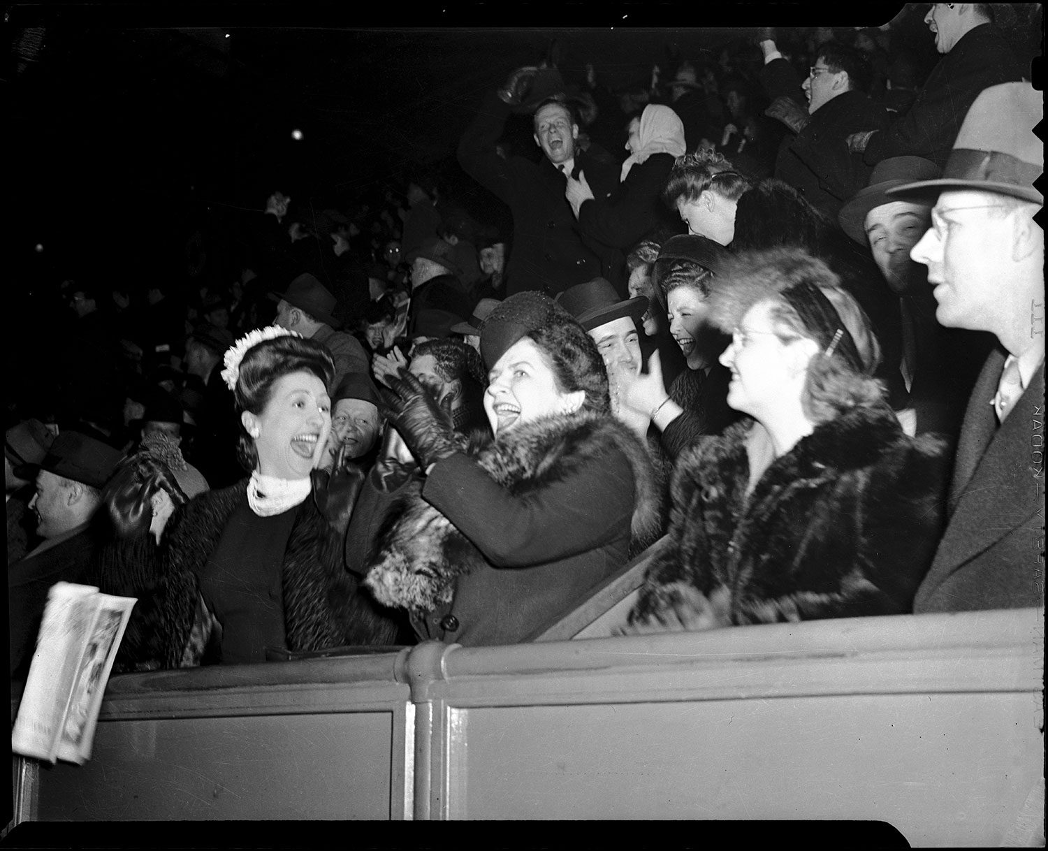 Spectators at Maple Leaf Gardens, 1940s