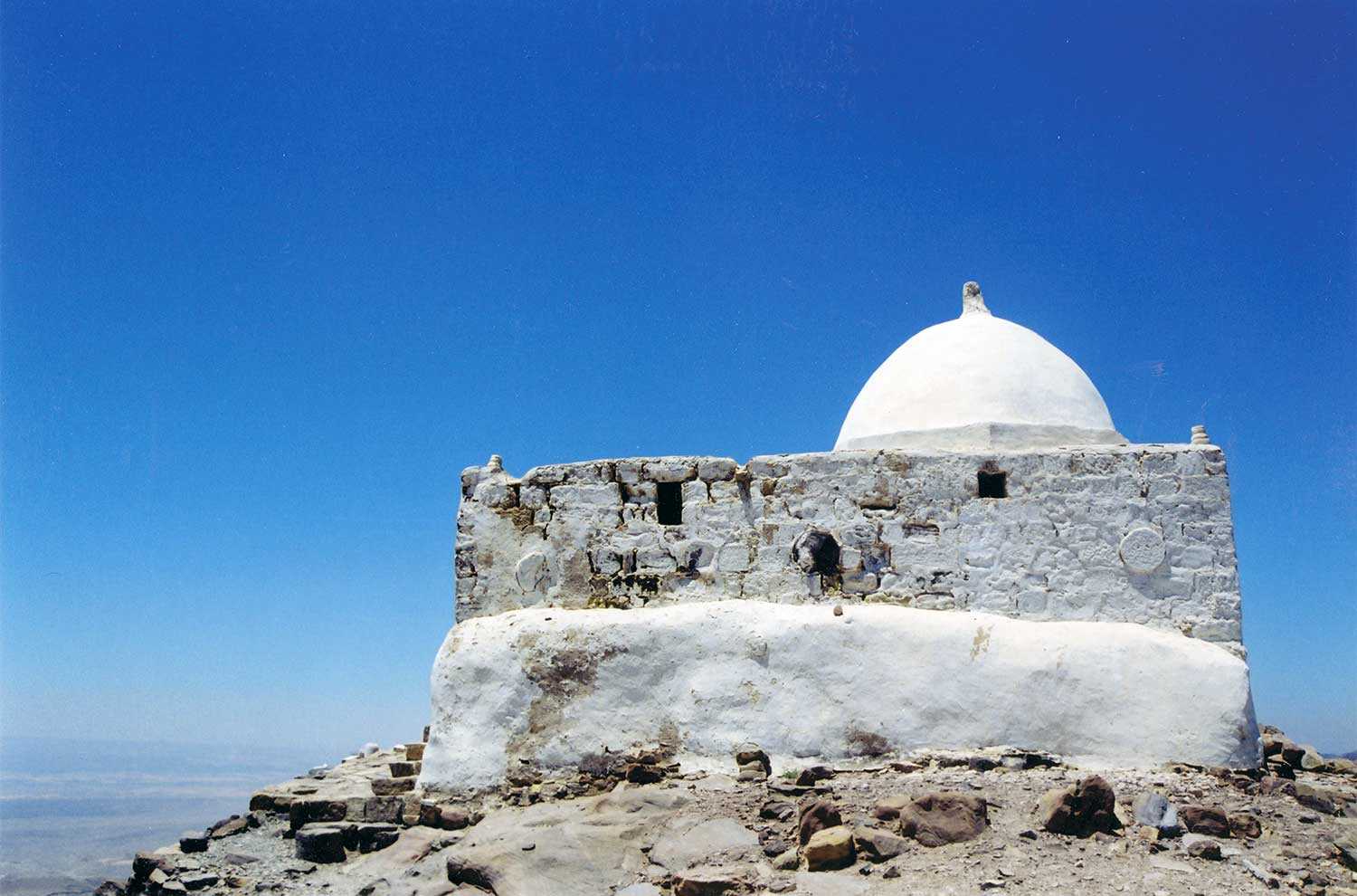 The pilgrimage shrine on the summit of Jebel Haroun in Jordan is celebrated as the tomb of the Aaron, brother of Moses. (Photo courtesy of Sean Fraser)