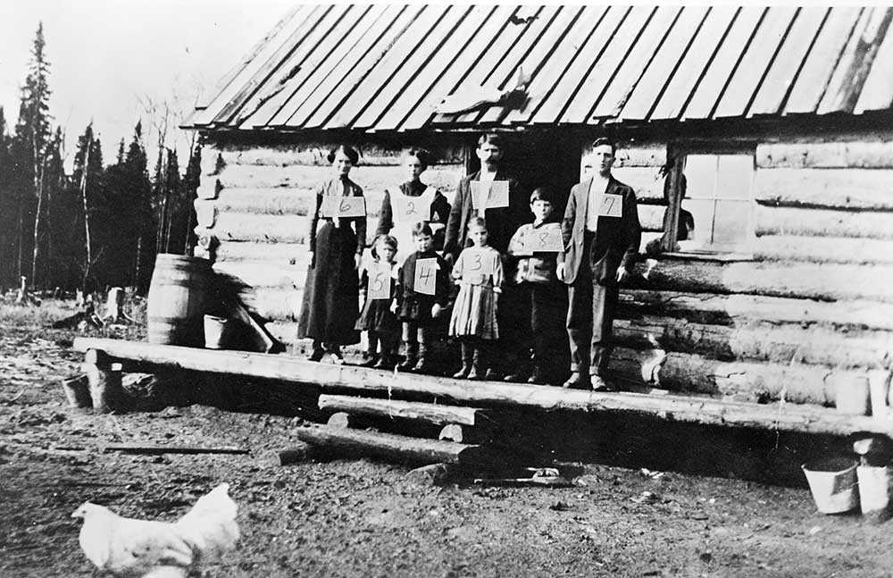 Typical scene from the early stages of a family’s life as settlers in Northern Ontario