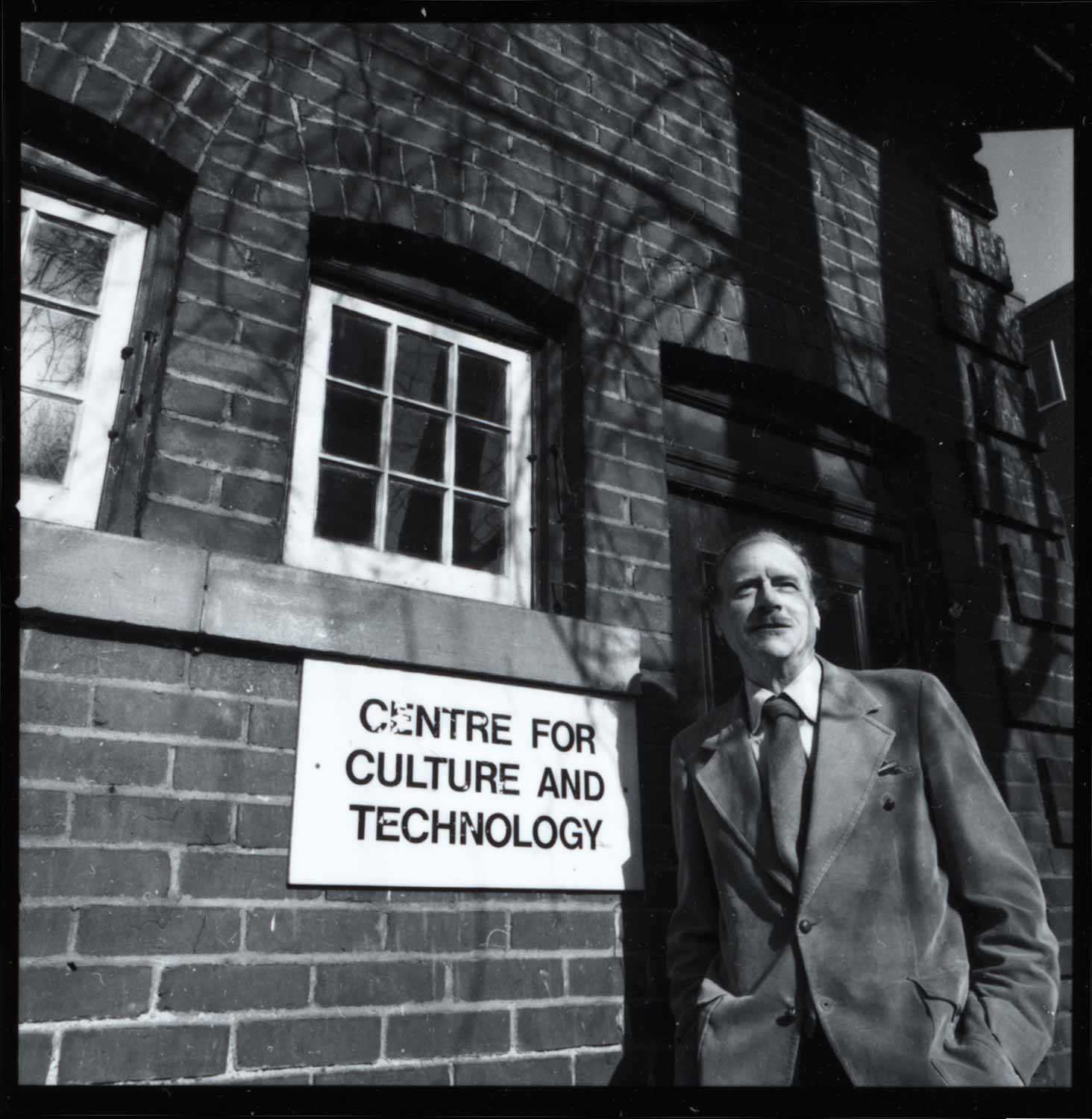 How I became a journalist Mc Luhan in front of coach house 2010 18 4 MS Credit University of Toronto Archives and Robert Lansdale Photography Ltd