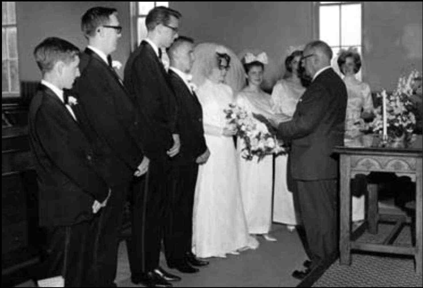 Grandfather Alfred Fry officiating a wedding