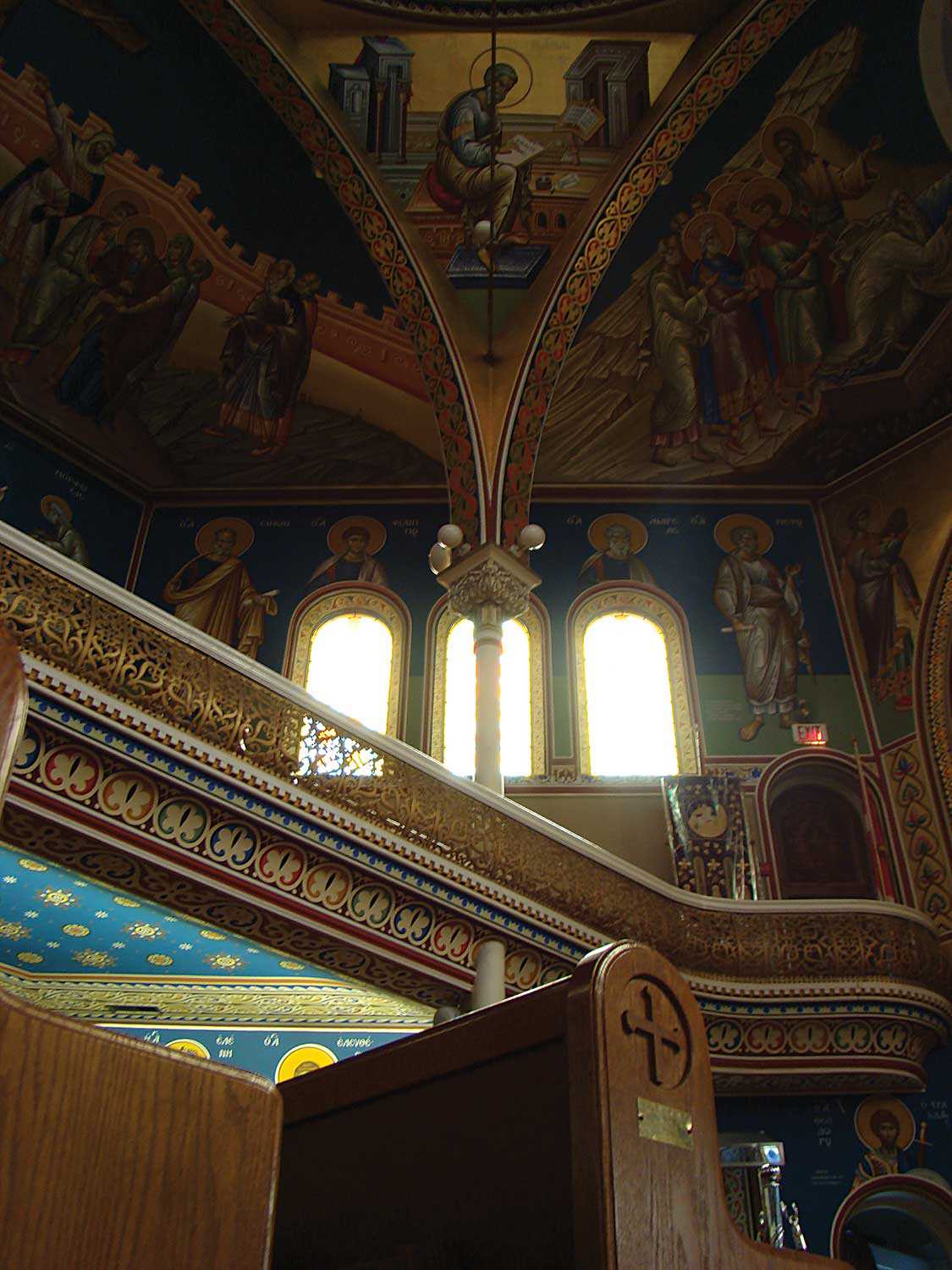 Balcony inside St. George’s Greek Orthodox Church, Toronto