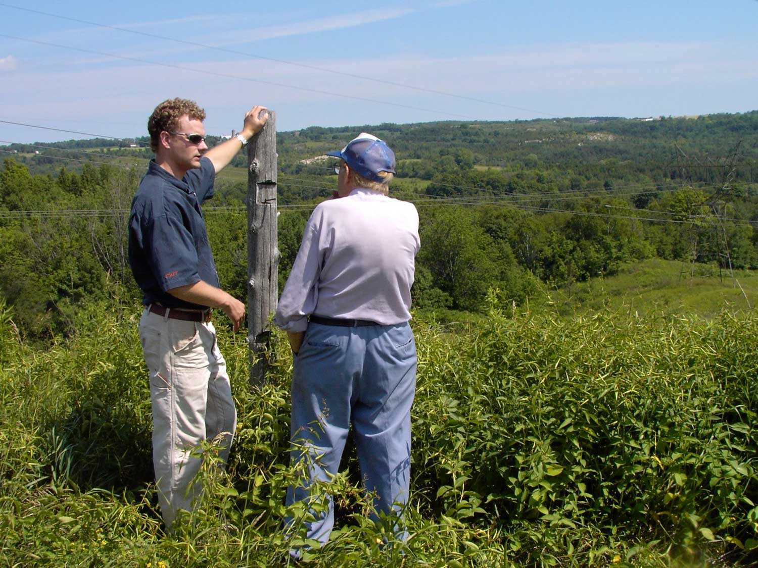 CLOCA staff walked all the properties with the landowners, building trust (Photo courtesy of CLOCA)