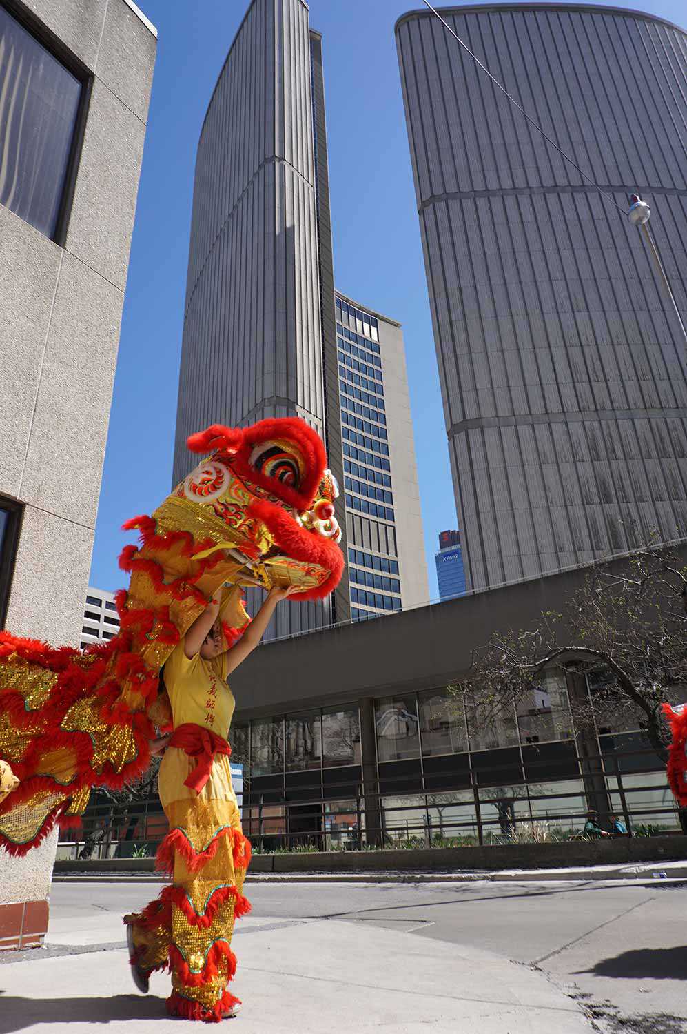 Chinese lion dancer (Photo: Mike Chan)