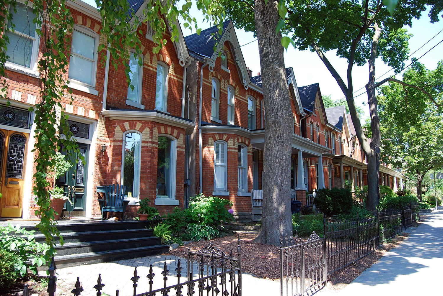 This streetscape, shown here, is part of the Yorkville-Hazelton Avenue HCD